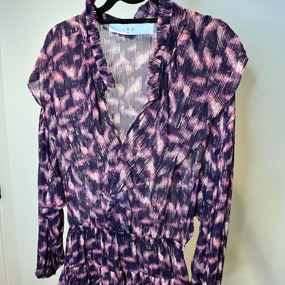 - IRO Tyga Metallic Mini dress size 38-6 - NWOT - Picture 7 of 12